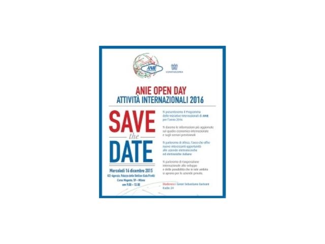 Anie Open day, attività internazionali 2016