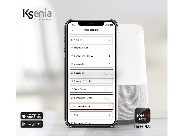 Ksenia Security: sistema smart home integrato con assistenti vocali 