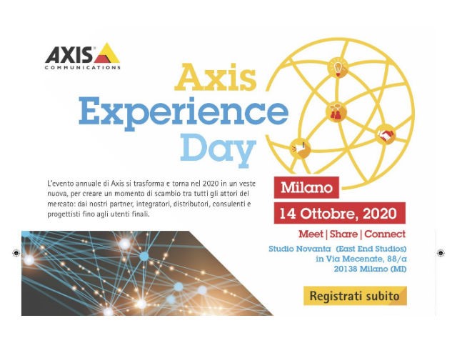 Rimandato al 14 ottobre l’Axis Experience Day 2020 - Meet | Share | Connect