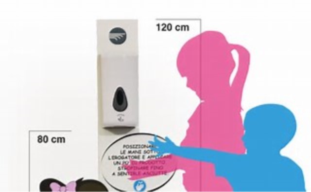 Eurostands: contro il Covid-19 colonnine igienizzanti a misura di bambino