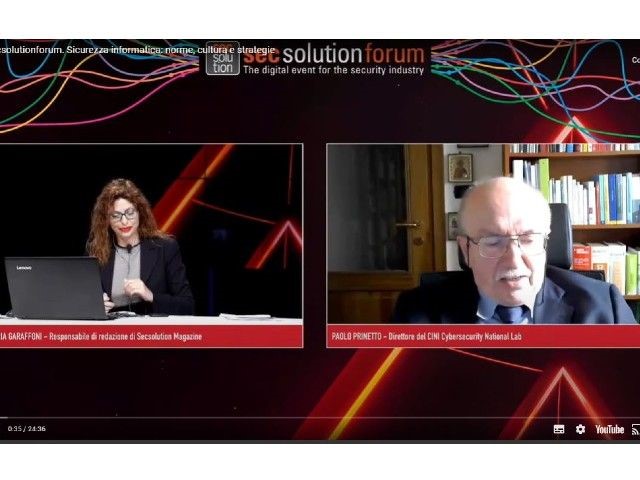 Sicurezza informatica: on line l’intervento del direttore del CINI Cybersecurity National Lab a secsolutionforum 