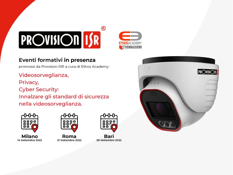 La cybersecurity nella videosorveglianza:  ultima tappa del road show a Bari con Provision ISR e Check Point