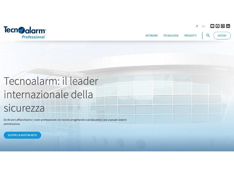 Tecnoalarm: nuovo sito web professional