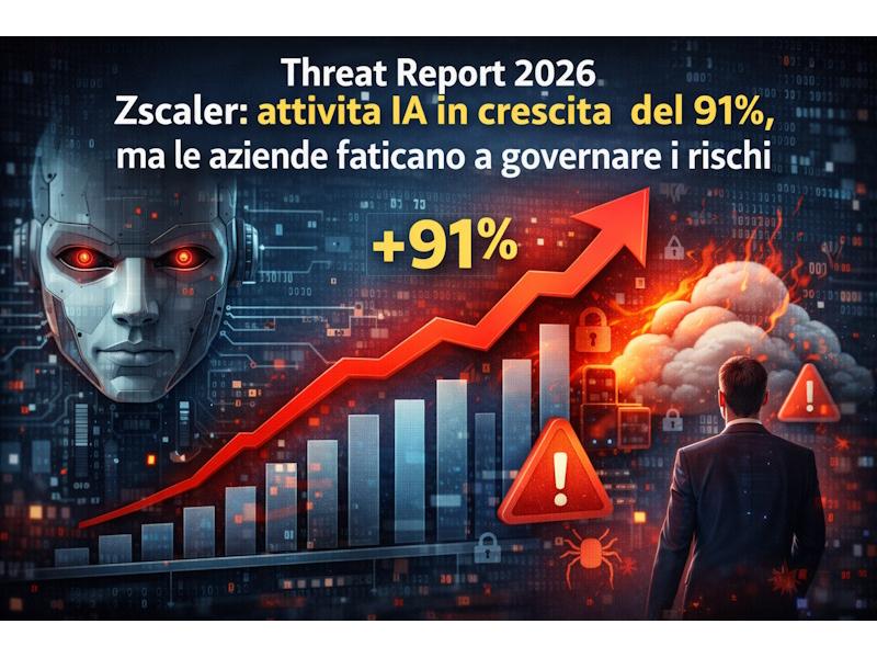 Threat Report 2026 Zscaler: attività IA in crescita del 91%, ma le aziende faticano a governare i rischi