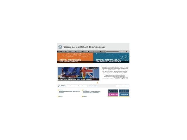 www.garanteprivacy.it: un sito rinnovato e un nuovo serivizio informativo