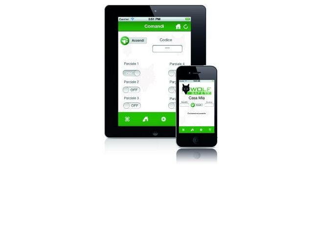 Centrale di allarme interattiva da smartphone