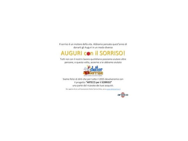 Arteco, auguri con sorriso