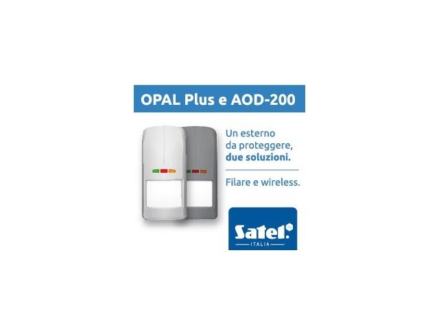 Sensori doppia tecnologia da esterno Satel, filari e wireless