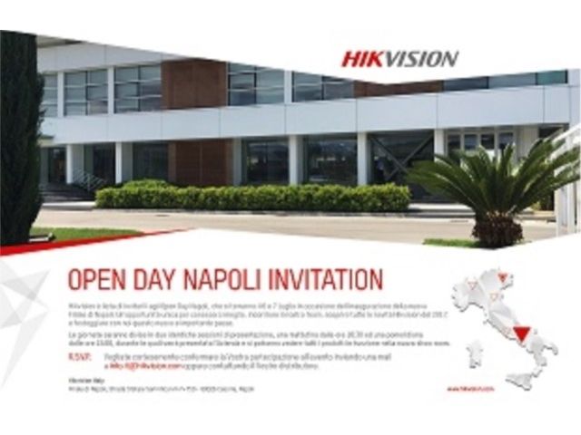 Casoria, 6 e 7 luglio 2017: apre la filiale campana di Hikvision
