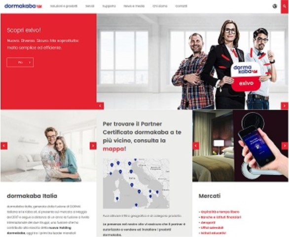 Dormakaba: online il nuovo sito in lingua italiana 