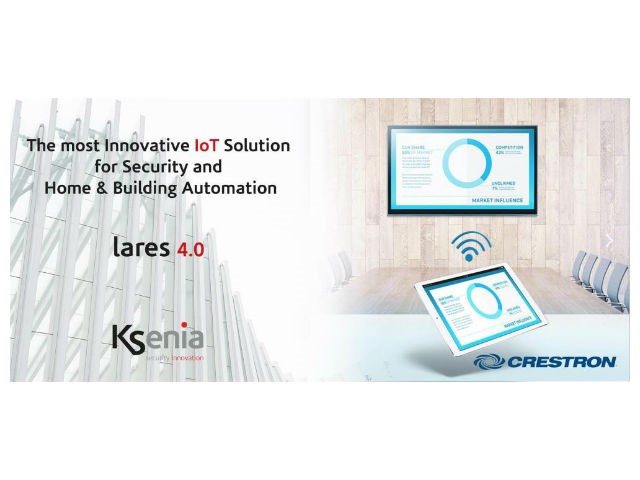 Ksenia Security: piena integrazione della piattaforma IoT lares 4.0 con Crestron