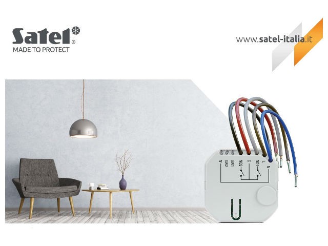 Satel Italia: nuovo controller wireless a doppio canale da incasso ASW-210