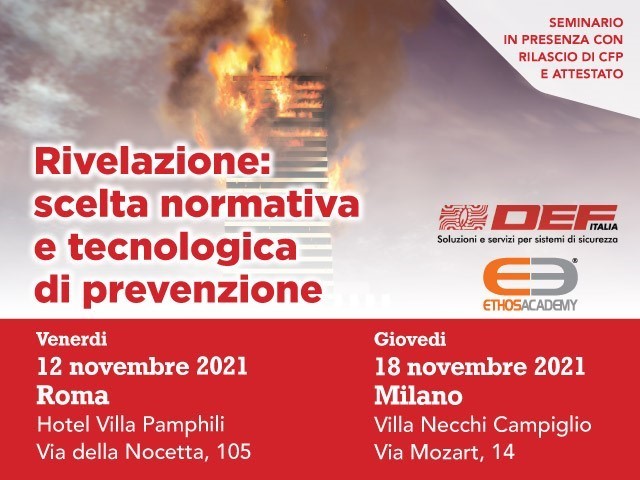 Seminario a Roma valido per l’aggiornamento in materia di prevenzione incendi