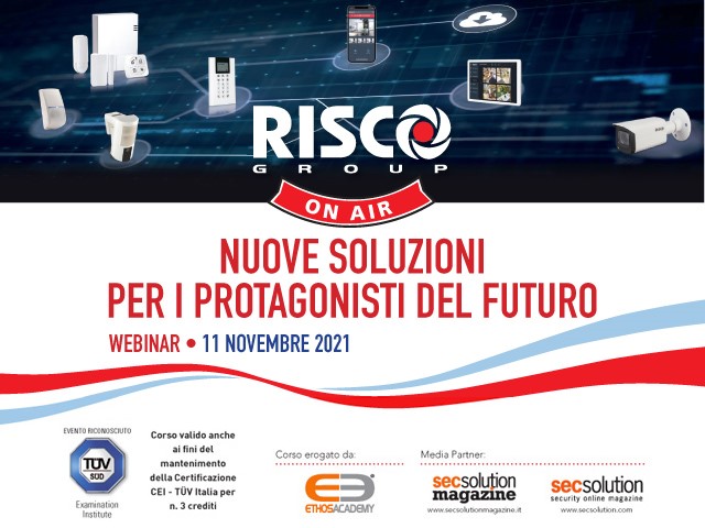 RISCO Group: corso online 11 novembre, ultimi posti disponibili.
