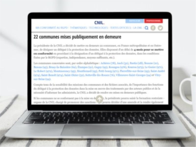 Francia: il Garante intima ai comuni inadempienti di nominare il DPO 