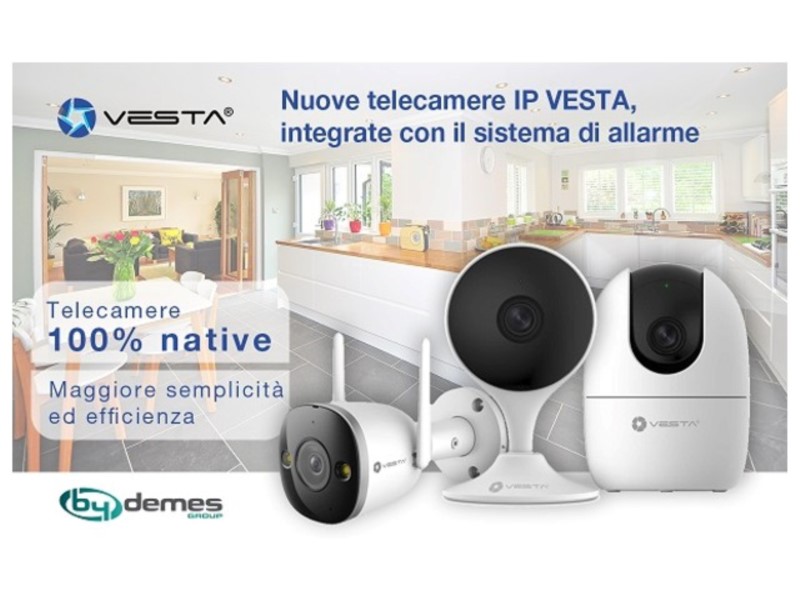By Demes Group: nuove telecamere IP VESTA, integrate con il sistema di allarme