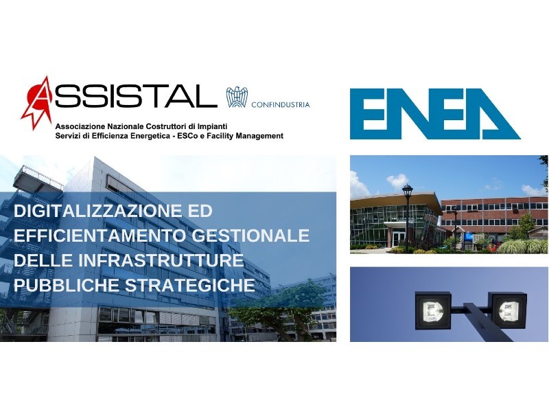 ASSISTAL-ENEA: Digitalizzazione ed efficientamento gestionale delle infrastrutture pubbliche strategiche