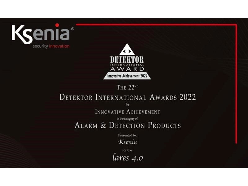 Ksenia Security si aggiudica il Detektor International Award 2022