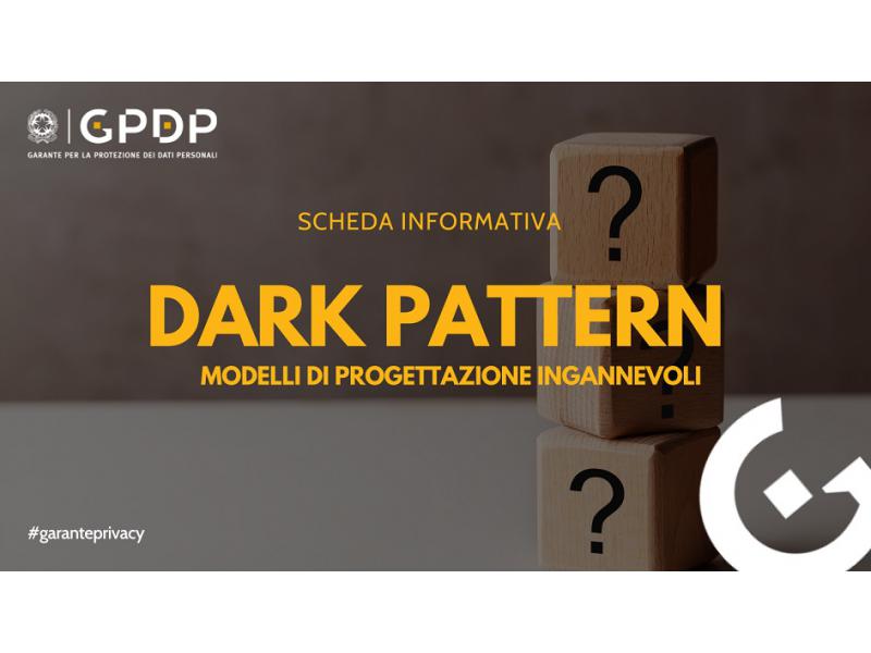 Dark Pattern: pagina informativa sui modelli di progettazione ingannevoli