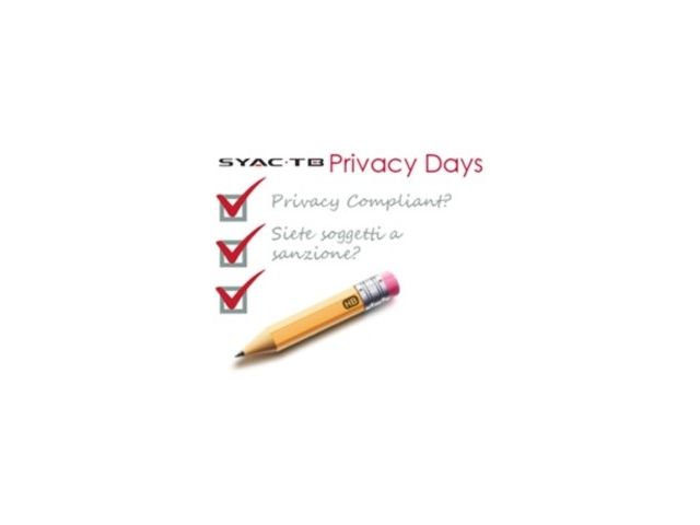 Il 12 marzo una nuova edizione dei  SYAC▪TB Privacy Days