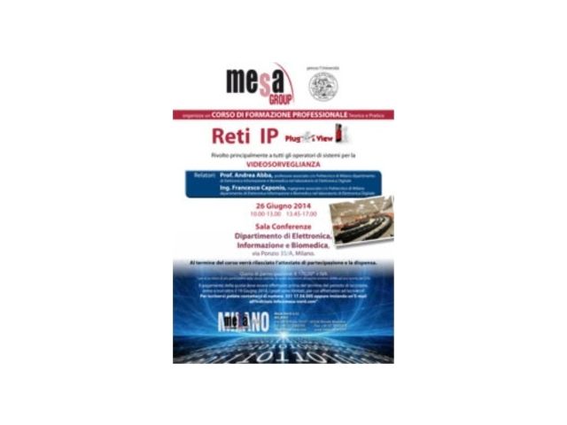 “Reti IP”, il 26 giugno un corso di formazione professionale organizzato da MESA