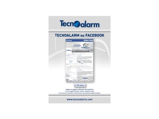 Tecnoalarm su Facebook con la sua pagina ufficiale 