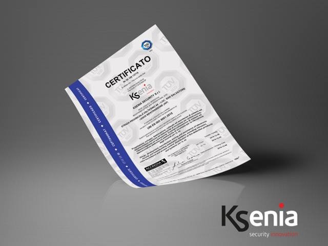 Ksenia ottiene la certificazione ISO 9001 per la gestione della qualità