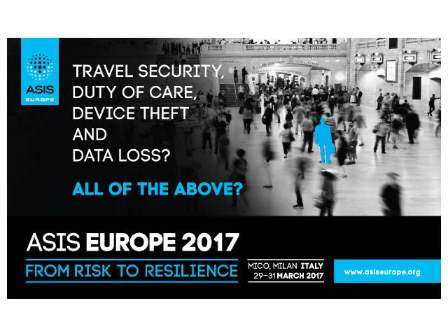 Sicurezza dei dipendenti all'estero al convegno ASIS Europe 2017