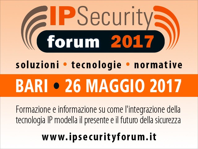 Formazione a IP Security Forum Bari - Corso “Norme CEI Sistemi antintrusione e antirapina”