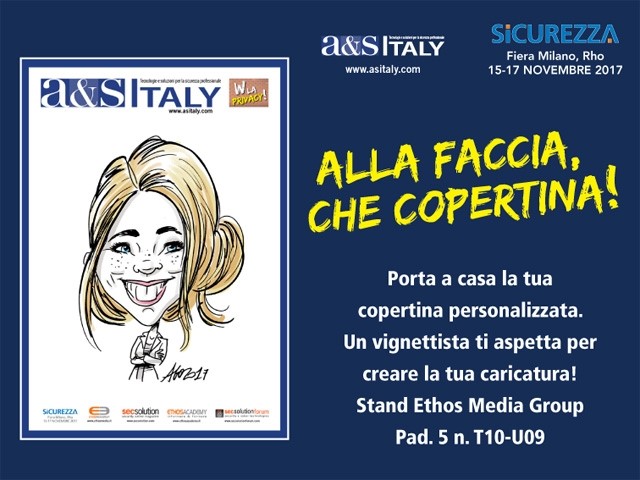 La copertina personalizzata: iniziativa del magazine a&s Italy a Sicurezza 2017 